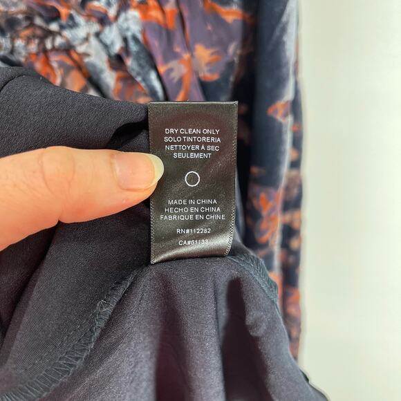 Adelyn Rae Angie Dress One Shoulder Velvet Floral Ruffle Small New With Tags - Picture 7 of 13